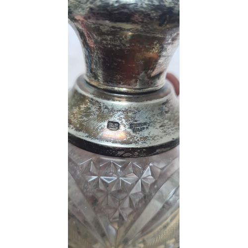 223 - Antique Silver Top Crystal Perfume Atomiser