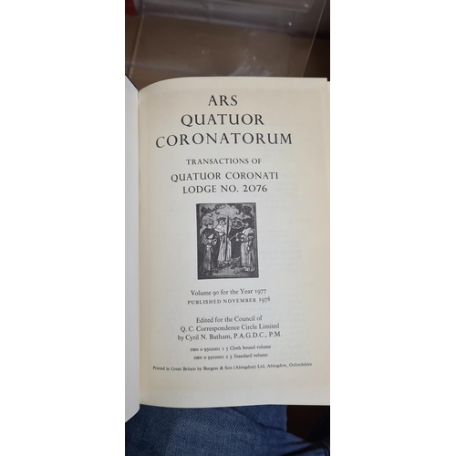 270 - Lot of 7 Vols of ARS QUATUOR CORONATORUM Masonic Books