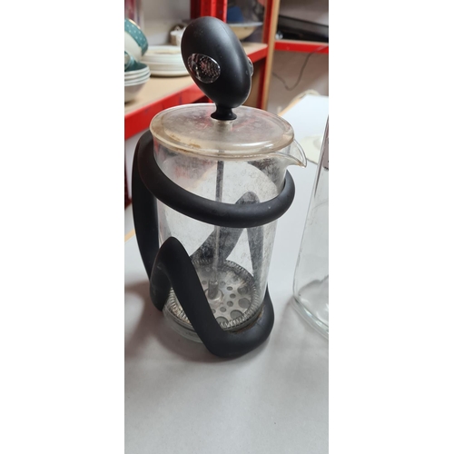 291 - Unusual Cafetiere and an Italian Jug