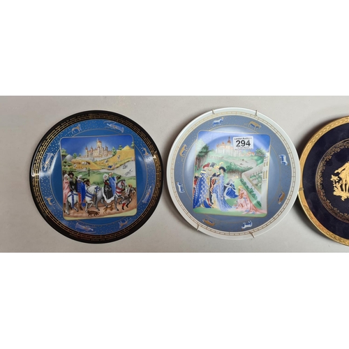 294 - Lot of 3 Limoges Collectors Plates