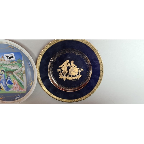 294 - Lot of 3 Limoges Collectors Plates