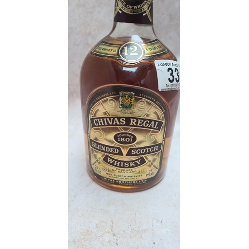 33 - Vintage Bottle of Chivas Regal Whisky