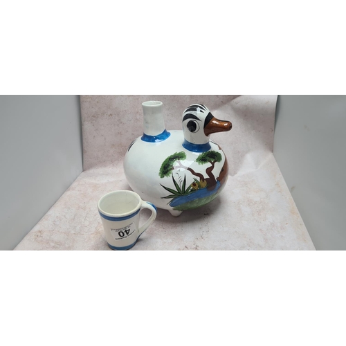 40 - Novelty Pot & Cup in the form of a duck