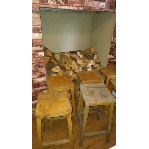 292 - Lot of 6 Vintage School Laboratory Stools