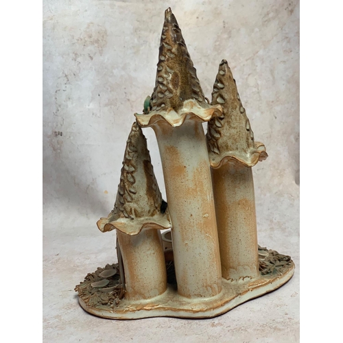 328 - Kegworth Pottery Toadstool House & 1 Other