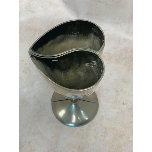 334 - Pair of Unusual White Metal Goblets