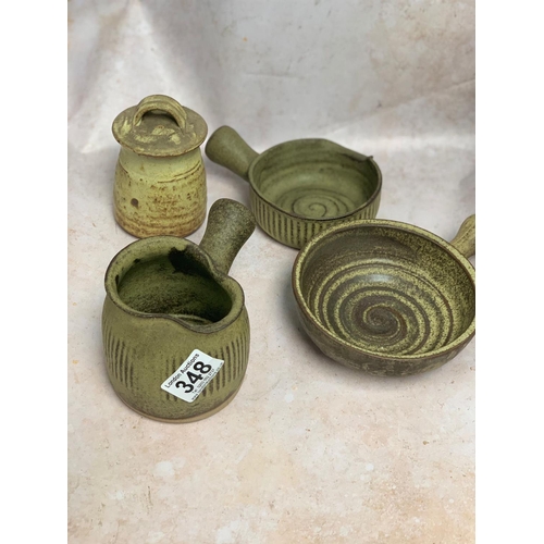 348 - 4 Pieces of Good Mid Century Studio Pottery