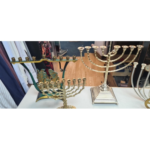 175 - Lot of Menorahs etc