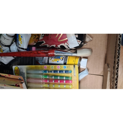 196 - Lot of Art Supplies including Pencils, Paints etc