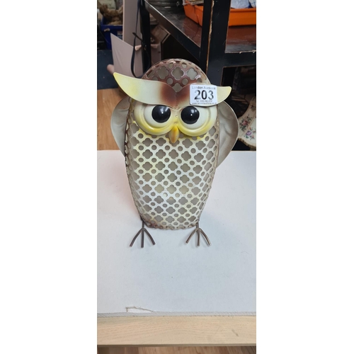 203 - Solar Metal Garden Lamp in the Form of an Owl