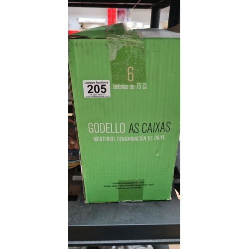 205 - Case of 6 Bottles of As Caixas Godello White Wine