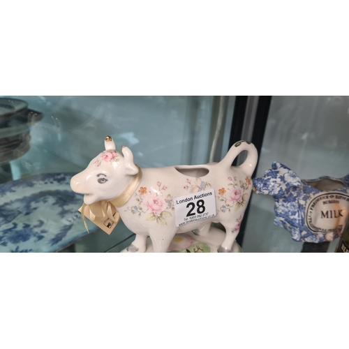 28 - Staffordshire Cow Creamer (AF Lid)