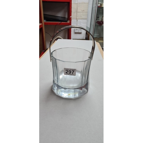 297 - Good Quality Designer Glass Candle Basket