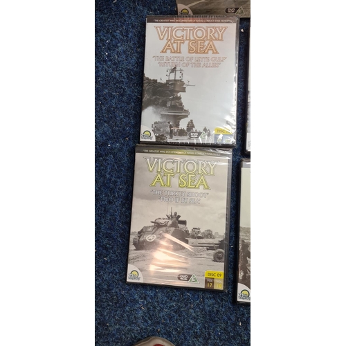 620 - Lot of New and Sealed Victory at Sea Naval DVDs