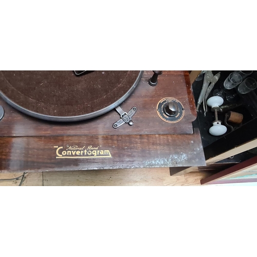 626 - CONVERTAGRAM BY NATIONAL BAND GRAMOPHONE CO  in a Cabinet with Garrard Radiogram