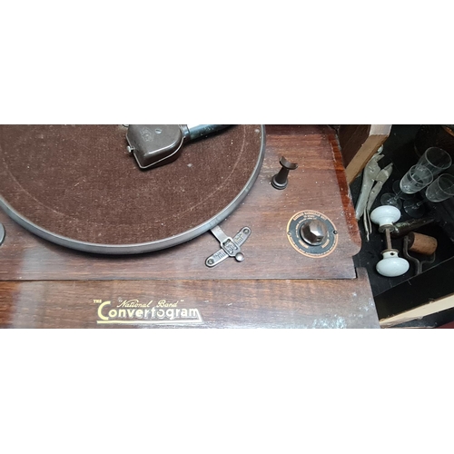 626 - CONVERTAGRAM BY NATIONAL BAND GRAMOPHONE CO  in a Cabinet with Garrard Radiogram