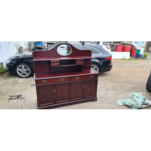 628 - Sutcliffe Quality Reproduction Mahogany Sideboard with Mirrored Top