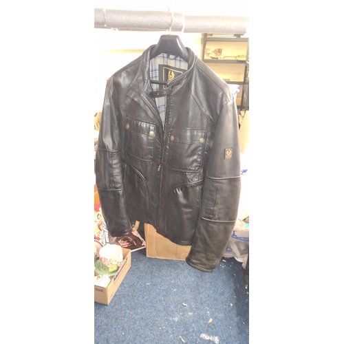 97 - Vintage Mens Belstaff Leather Jacket (Marked Size XXXXL) But more like a XXL