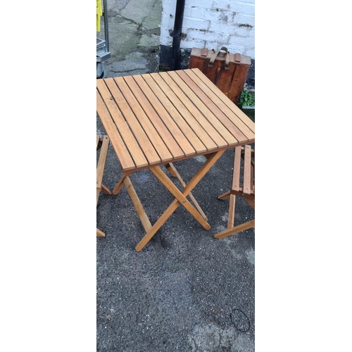 607 - Good Quality Folding Outdoor Table and 2 Chairs