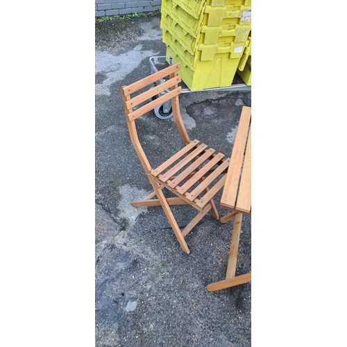 607 - Good Quality Folding Outdoor Table and 2 Chairs