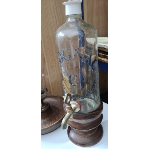 597 - Vintage Brandy Dispenser Plus 1 Other