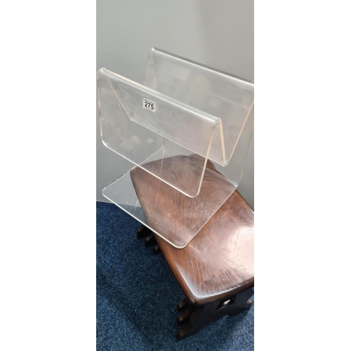 275 - Vintage Perspex Magazine Holder