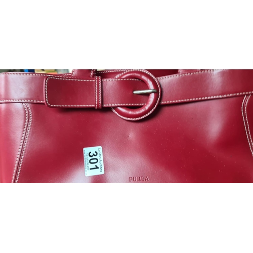 301 - Genuine Red Furla Handbag