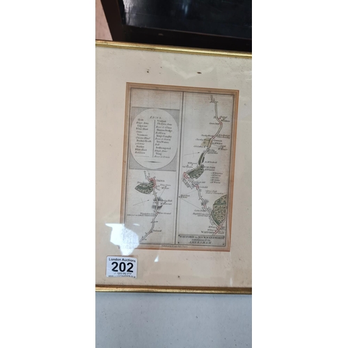 202 - Lot of 3 Framed Antique John Cary Maps