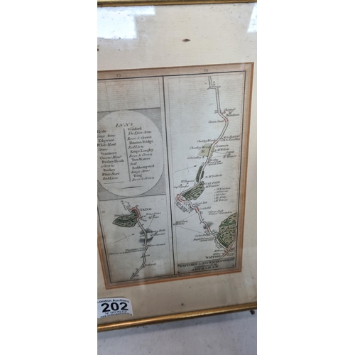 202 - Lot of 3 Framed Antique John Cary Maps