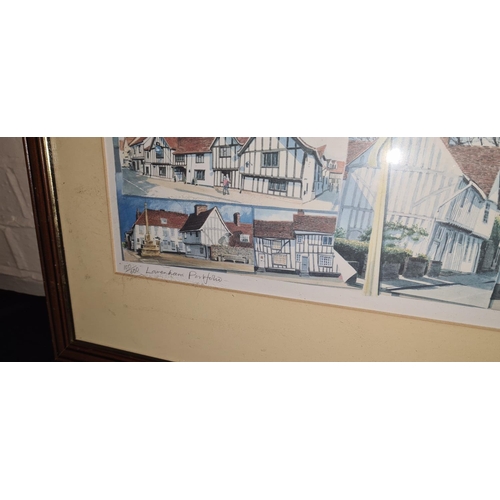 977 - Signed Ltd Edition Print-Lavenham Portfolio, Suffolk