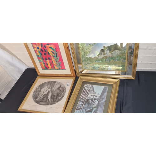 980 - Lot of 4 Interesting Prints