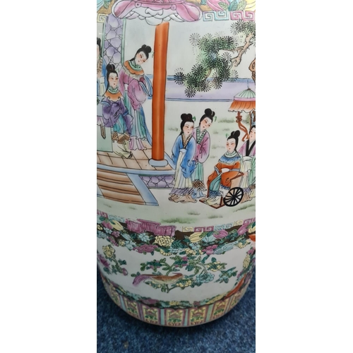 994 - Large Cantonese Famille Rose Porcelain Vase (82cm)