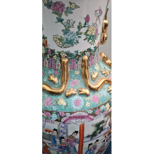 994 - Large Cantonese Famille Rose Porcelain Vase (82cm)