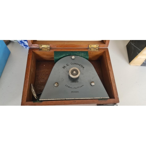 1010 - ER Watts & Son Wartime Clinometer in Original Box