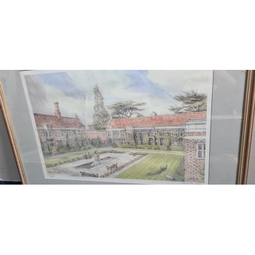 8 - Dennis Flanders Signed Ltd Edition Print of Whitgift School, Croydon. 19/500. 66cm x 52cm