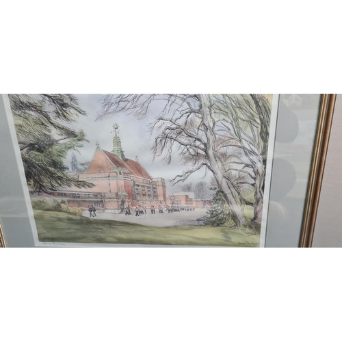 9 - Dennis Flanders Signed Ltd Edition Print of Whitgift School, Croydon. 19/500. 66cm x 52cm