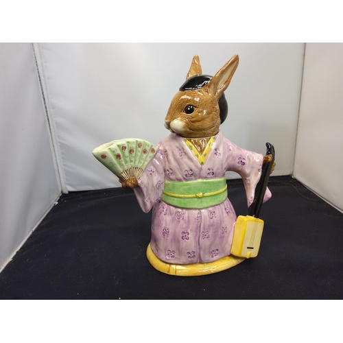 283 - Mint and Boxed Royal Doulton Ltd Edition Bunnyklins Geisha Girl Teapot