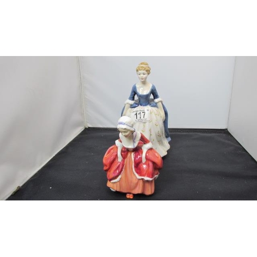 117 - Royal Doulton HN 2037 Goody two Shoes Figurine and HN2336 Allison Figurine