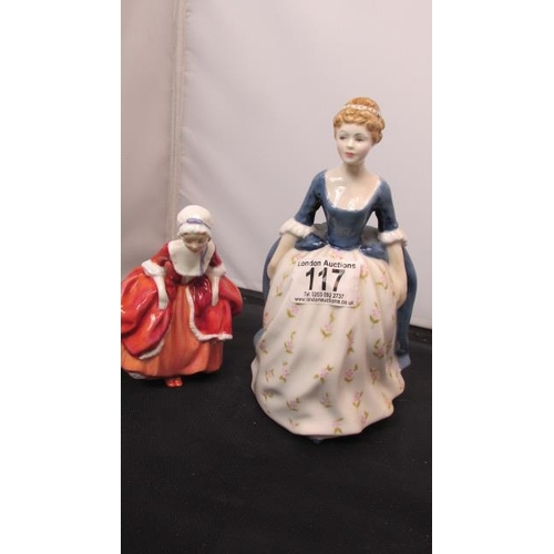 117 - Royal Doulton HN 2037 Goody two Shoes Figurine and HN2336 Allison Figurine