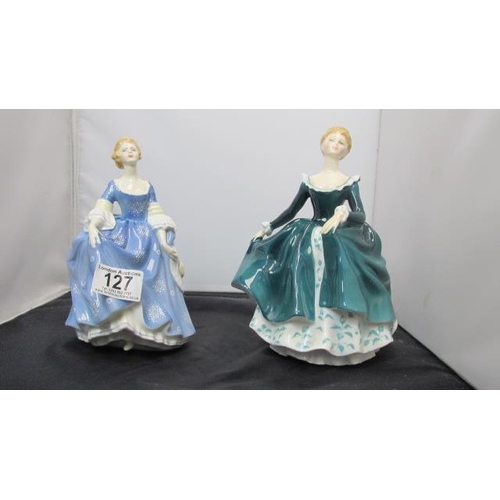 127 - Royal Doulton HN 2335 Hilary & HN 2461 Janine Figurines