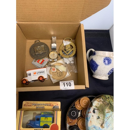 110 - Box of Bric a Brac etc including Watches, Coin etc