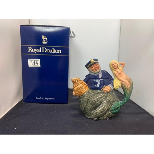 114 - Mint and Boxed Royal Doulton Old Salt Teapot