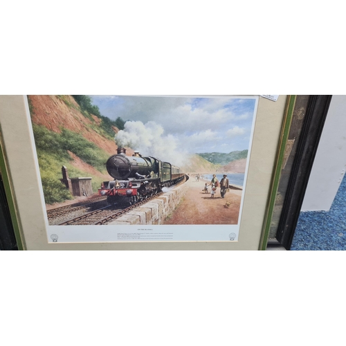 34 - Great Western Railway Print On the Sea Wall 55cm x 43cm