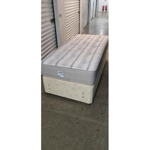 77 - A Good Quality Single Divan Bed Base with Quality Clean Mattress