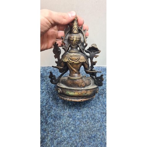 966 - A Bronze Statue of the Tibetan Goddess Tara