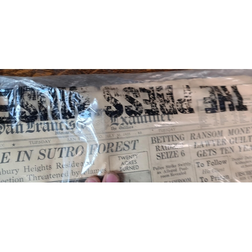 974 - 2 1930s Original American Newspapers