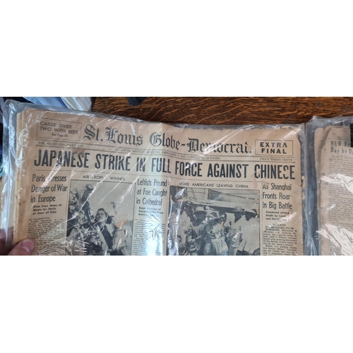 974 - 2 1930s Original American Newspapers