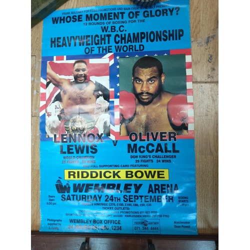 169 - Assorted Original Boxing Posters Including Signed Prince Naseem Poster, Mike Tyson, Hatton, Bruno et... 