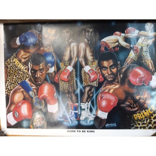 169 - Assorted Original Boxing Posters Including Signed Prince Naseem Poster, Mike Tyson, Hatton, Bruno et... 