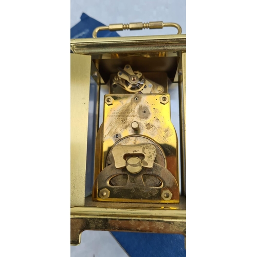 837 - New and Boxed Bayard 8 Day Brass Mantle Clock